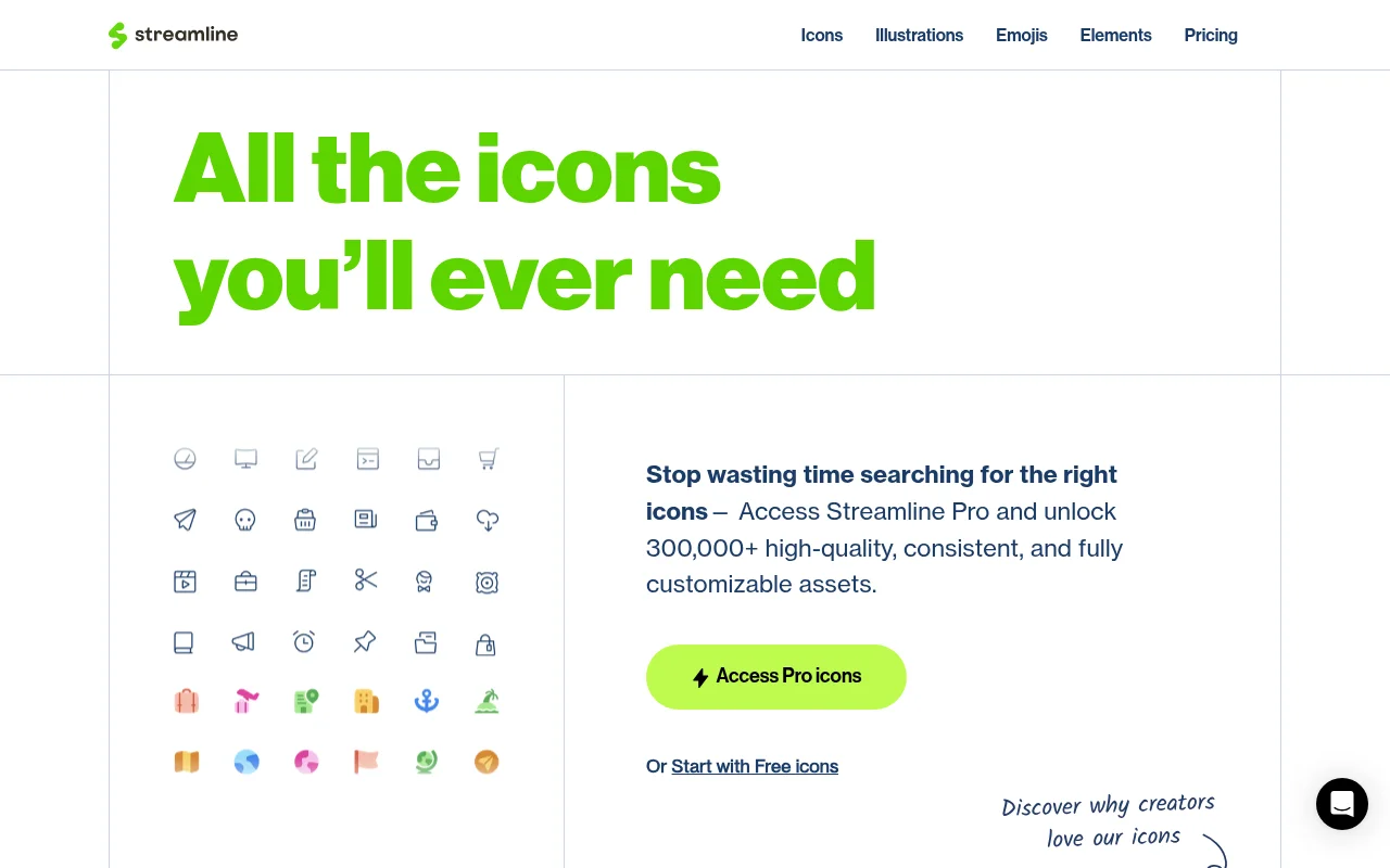 Streamline website screenshot